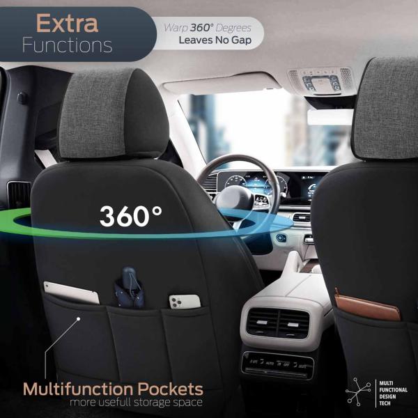Auto Sitzbezug Set Universal Vorne und Hinten Komfortabel Komplett Set